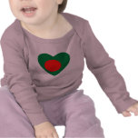 Bangladesch-Flaggen-Herz-T-Shirt