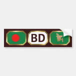 Bangladesch-Flaggen-Karten-Code-Autoaufkleber