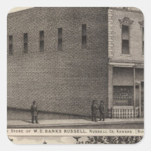 Bank-Hardware, Russell-Bank, Kansas Aufkleber
