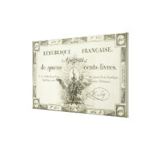 Banknote mit vierhundert Livren, am 21. September  Galerie Falt Leinwand