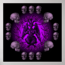 Baphomet Knochen-Sammlung Plakatdruck