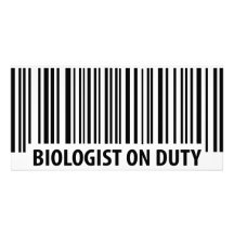 Bar-Codeikone des Biologen im Dienst Bildkarten