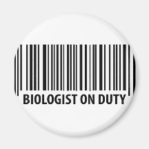 Bar-Codeikone des Biologen im Dienst Kühlschrankmagnete