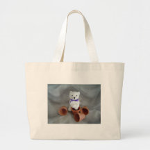 Bär mit Flowerpots Einkaufstasche