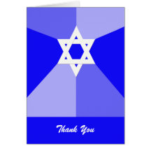 Bar Mitzvah danken Ihnen zu kardieren -- Blauer Da Grußkarten