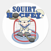 Bär spritzen Hockey-Tormann-T-Shirts und Geschenke Sticker