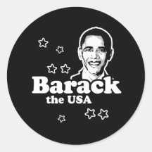 BARACK DAS USA RUNDE AUFKLEBER