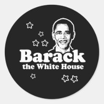 BARACK DAS WEISSE HAUS RUNDER STICKER