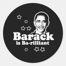 BARACK IST BA-RILLIANT RUNDE STICKER