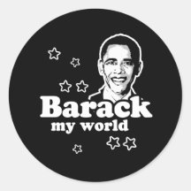 BARACK MEINE WELT RUNDE AUFKLEBER