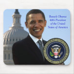 Barack Obama 44. Präsident Gold Seal Mousepad
