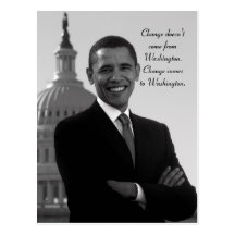 Barack Obama Änderungs-Postkarte