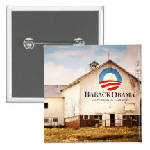 Barack Obama Präsidentenkampagnen-Scheune Anstecknadelbutton