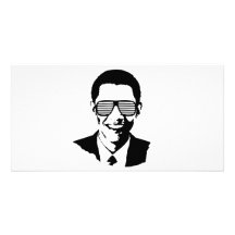 Barack Obama Sonnenbrille-Streifen Fotokarte