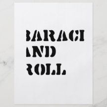Barack und Rollent-shirt Flyer Druck