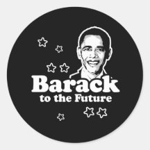 BARACK ZUR ZUKUNFT RUNDE AUFKLEBER