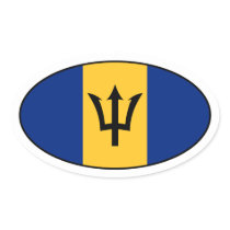 Barbados kennzeichnen ovalen Aufkleber aufkleber