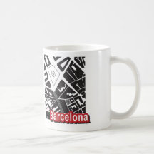 Barcelona-Karte Becher Kaffee Haferl