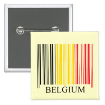Barcode-Belgien-Flagge Button