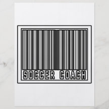 Barcode-Fußball-Trainer Vollfarbige Flyer