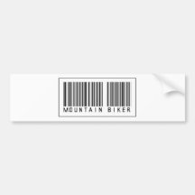 Barcode-Mountainbiker Auto Aufkleber