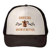 Baristas Gebräu es besser Baseballmützen