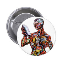 Barkeeper-Anatomie-Knopf Anstecknadel