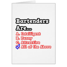 Barkeeper-Quiz-… Witz Karte