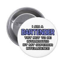 Barkeeper-Witz-… überlegene Intelligenz Anstecknadel