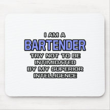 Barkeeper-Witz-… überlegene Intelligenz Mousepads