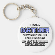 Barkeeper-Witz-… überlegene Intelligenz Schlüsselbänder