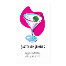 Barkeepermartini glass_fuchsia visitenkartenvorlagen
