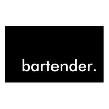 Barmixer Visitenkartenvorlage
