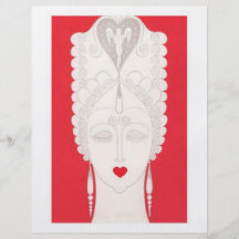 Barocke Frau Flyerdesign