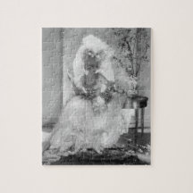 Baroness im Hochzeits-Kleid Foto Puzzle