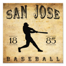 Baseball 1885 San Jose Kalifornien Kunst Foto
