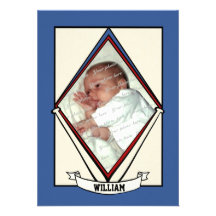 Baseball-Baby-Geburts-Mitteilung Individuelle Einladungskarte