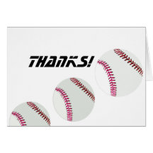 Baseball-Dank! Grußkarten