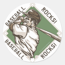 Baseball-Felsen-Teig-Aufkleber