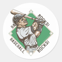 Baseball-Felsen-Teig-Aufkleber