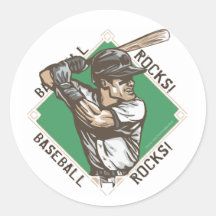 Baseball-Felsen-Teig-Aufkleber