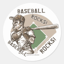 Baseball-Felsen-Teig-Aufkleber
