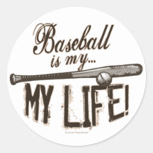Baseball ist mein Leben! Aufkleber