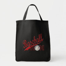 Baseball-Mamma-Rot Tragetasche
