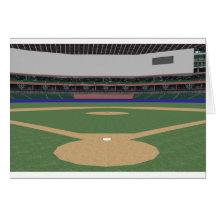 Baseball-Stadion: Modell 3D: Grußkarten