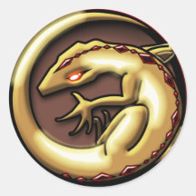 Basilisk-Maskottchen-Aufkleber
