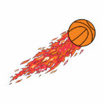 Basketball auf Feuer Fotoskulpturen