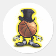 Basketball-Magier Runder Aufkleber