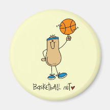 Basketball-Nuss-T-Shirts und Geschenke Kühlschrankmagnet