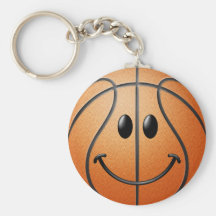 Basketball-Smiley Schlüsselanhänger